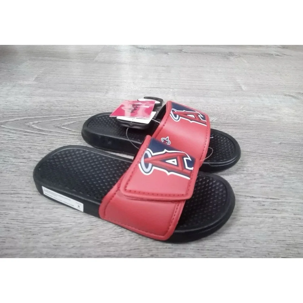 Foco Los Angeles Angels Slide Sandals Kids MLB Youth Size Small 11 12 New